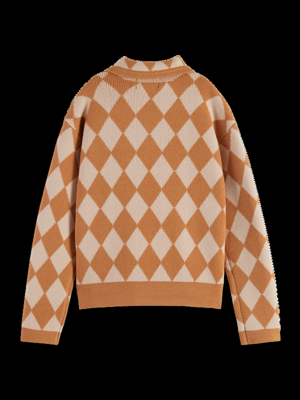 Scotch & Soda CHECKERBOARD KNITTED PULLOVER