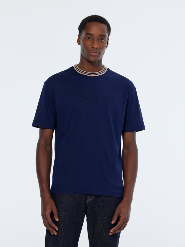 scotch & soda Chic varsity relaxed fit t-shirt