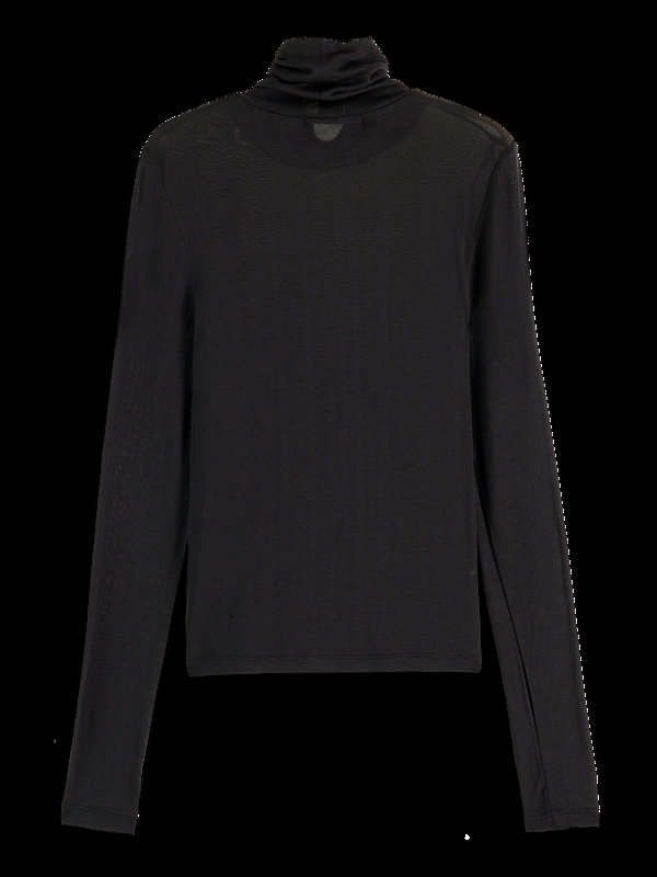 Scotch & Soda CORE ROLL UP NECK LONG SLEEVE T-SHIRT