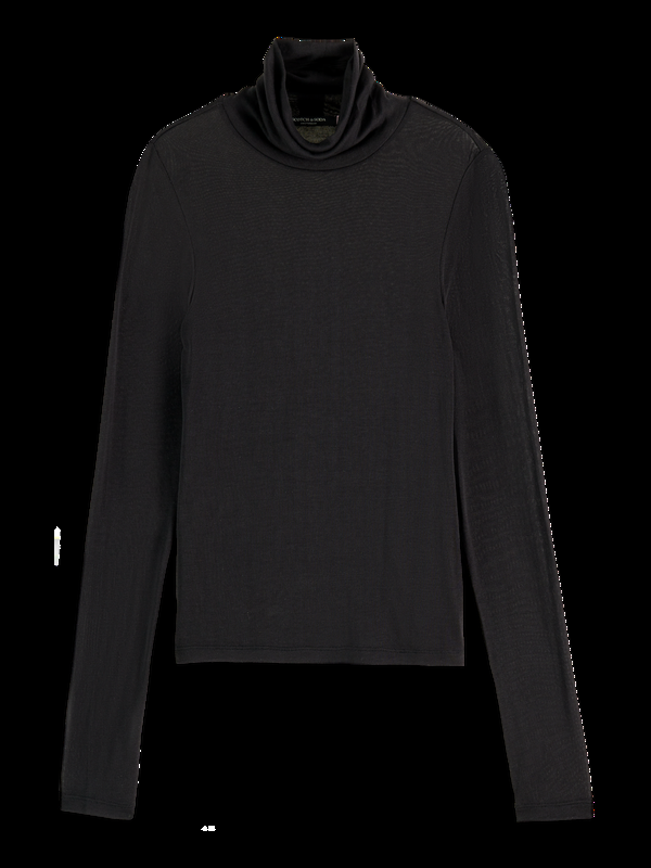 scotch & soda CORE ROLL UP NECK LONG SLEEVE T-SHIRT