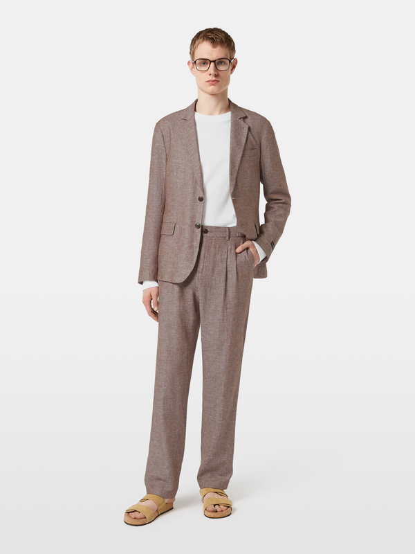 scotch & soda cotton-linen twill chinos