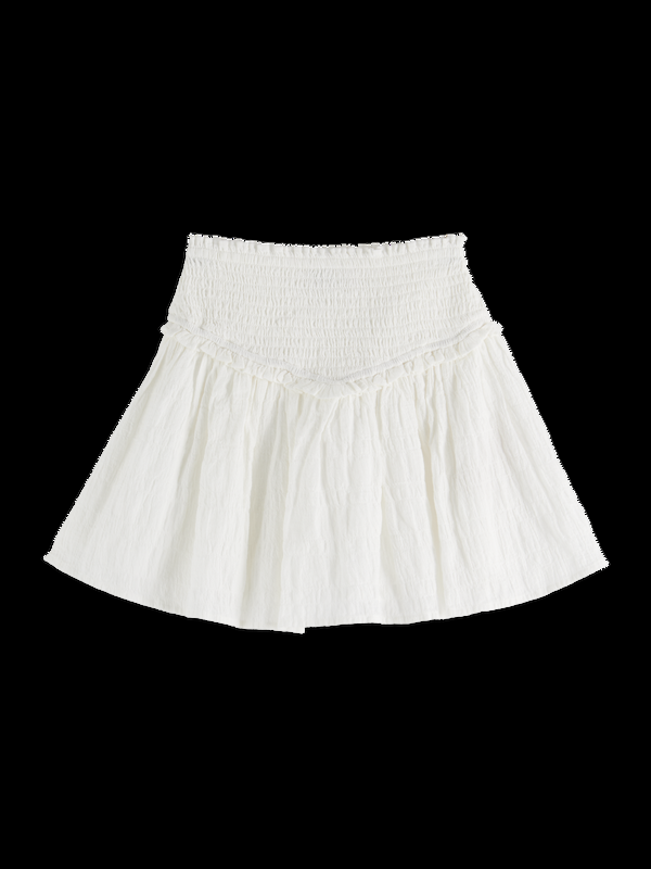 scotch & soda Cotton Smocked Skirt