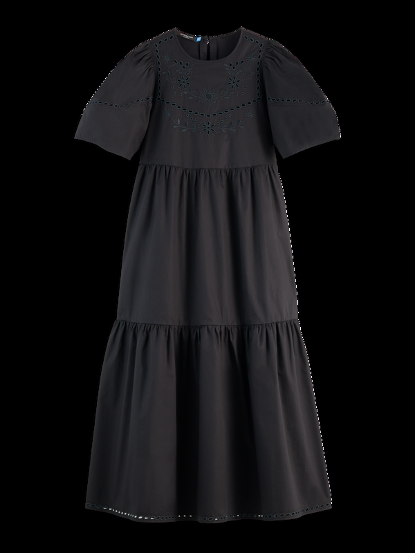 Scotch & Soda Cotton Twill Broderie Dress