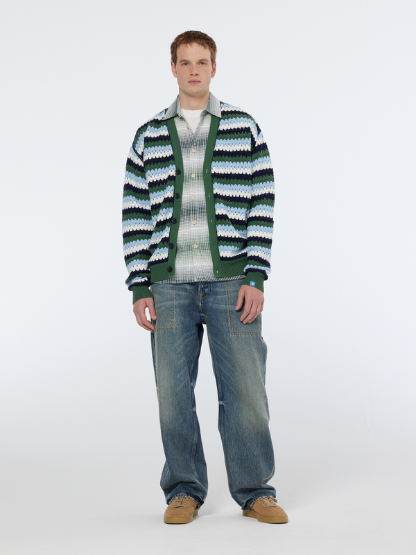 Scotch & Soda Crochet Dropped Shoulder Cardigan