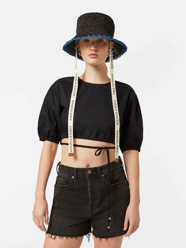 scotch & soda Cropped Poplin Top