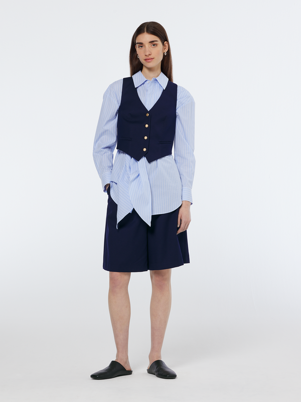 Scotch & Soda Cross Back Gabardine Twill Waistcoat