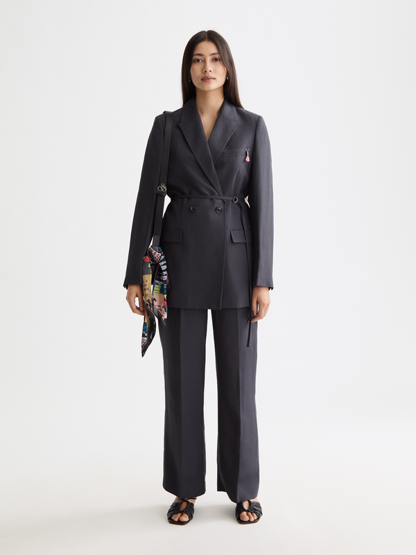 Scotch & Soda Double Breasted Belted Drapey Blazer