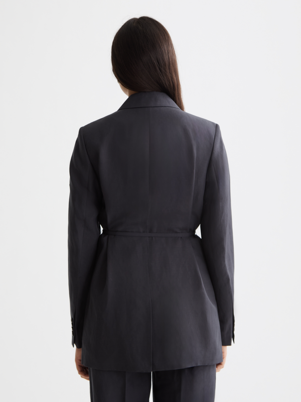 Scotch & Soda Double Breasted Belted Drapey Blazer