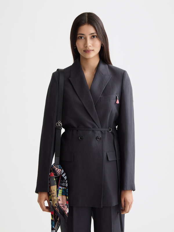 scotch & soda Double breasted belted drapey blazer