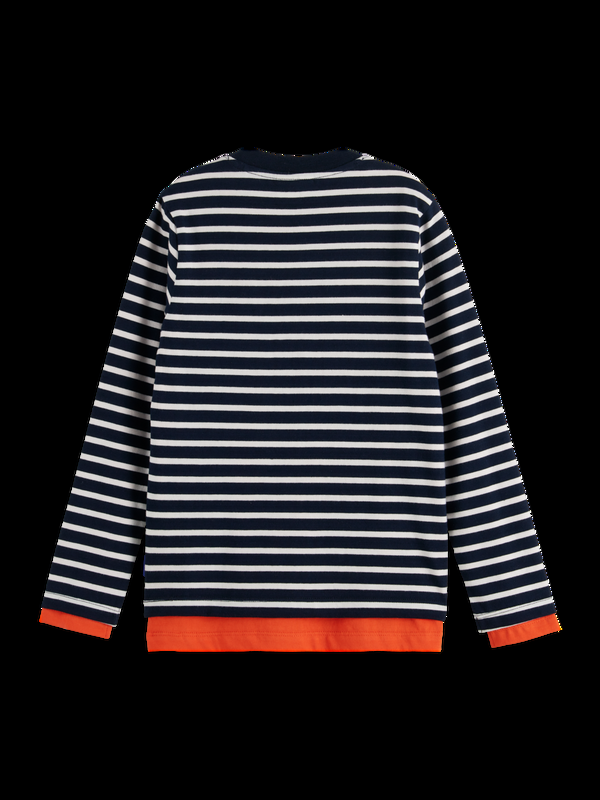 Scotch & Soda DOUBLE LAYERED LONG-SLEEVED T-SHIRT