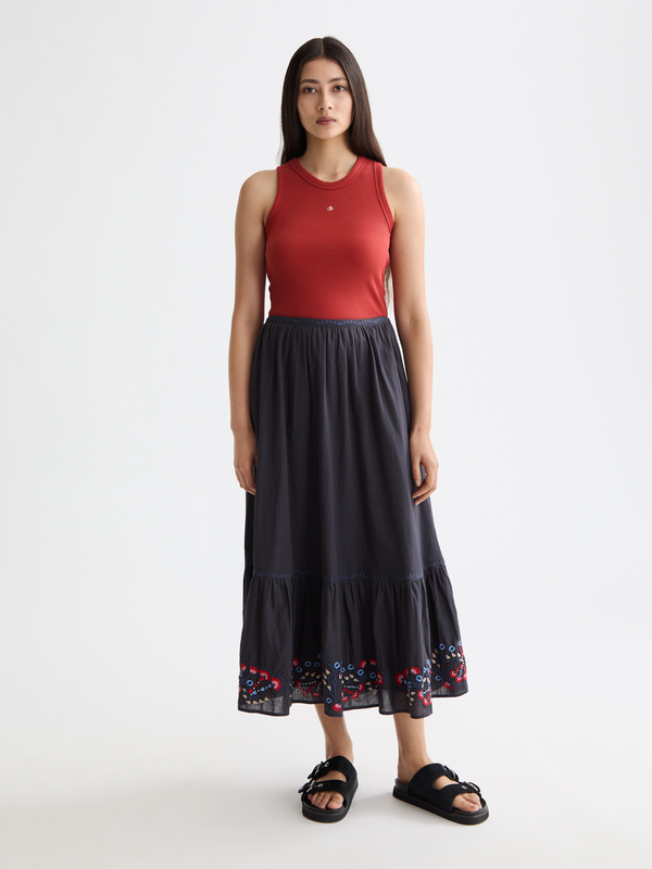 scotch & soda Embroidered maxi skirt