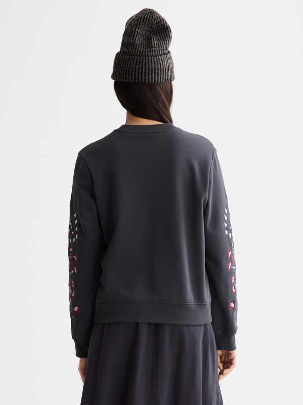 Scotch & Soda Embroidered Regular Fit Sweatshirt