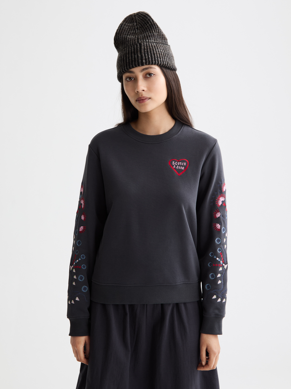 scotch & soda Embroidered regular fit sweatshirt