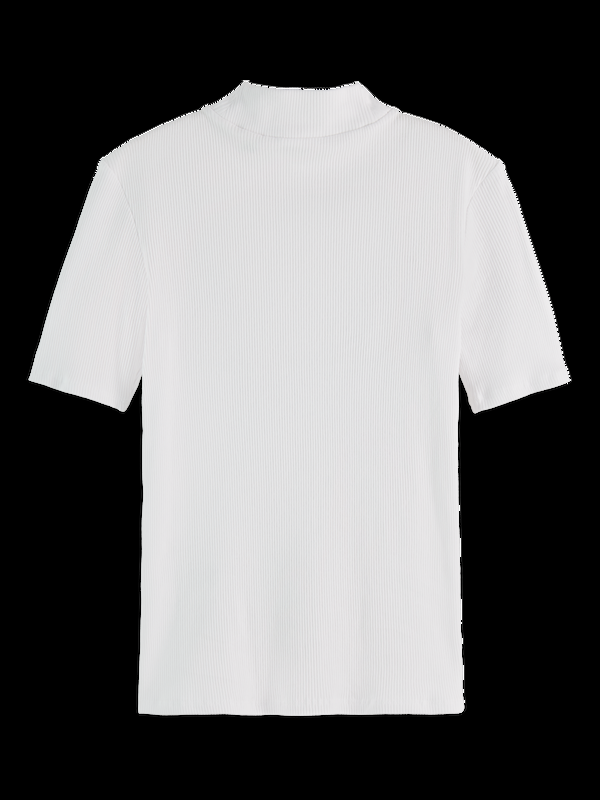 Scotch & Soda Essentials Mock Neck Rib T-shirt