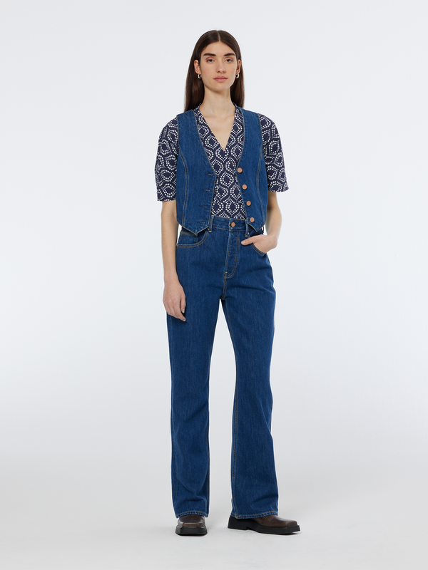 Scotch & Soda Fitted Denim Waistcoat City Fresh