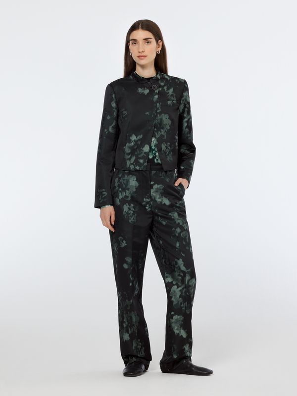 Scotch & Soda Floral Jacquard Cropped Blazer