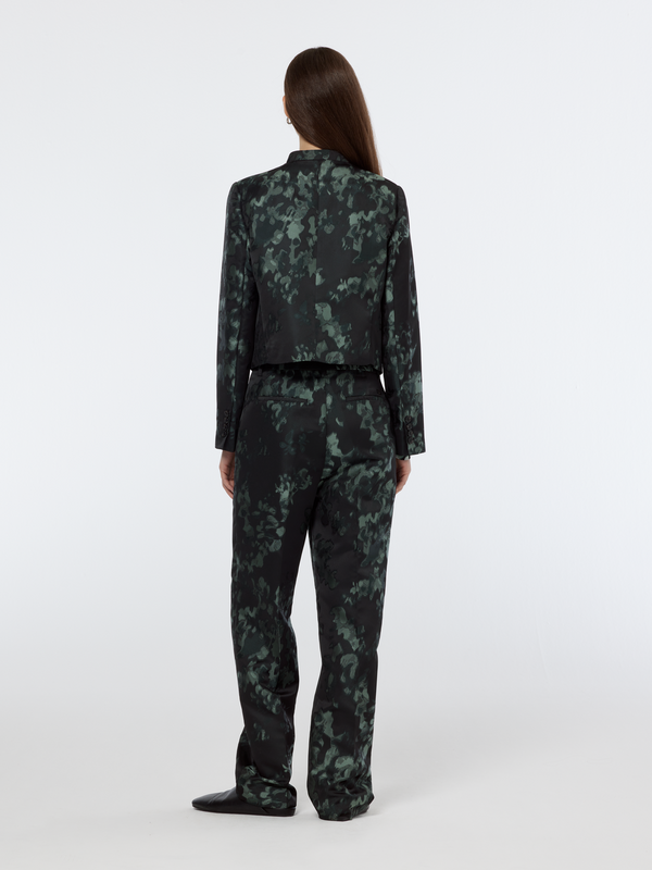 Scotch & Soda Floral Jacquard Cropped Blazer