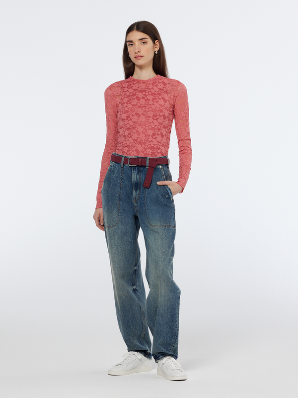 Scotch & Soda Floral Lace LS T-shirt