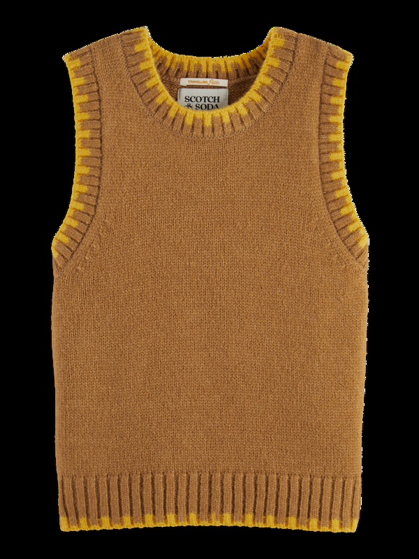 scotch & soda FLUFFY BLANKET STITCH VEST