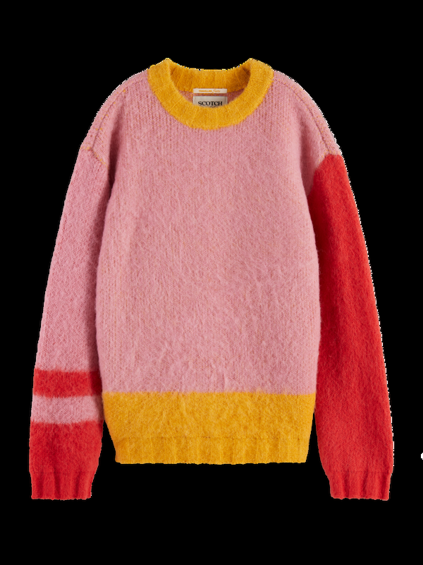 scotch & soda FLUFFY COLOUR BLOCK PULLOVER