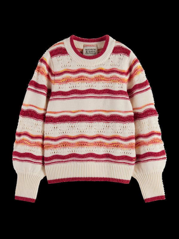 scotch & soda FLUFFY MULTI-STRIPE PULLOVER