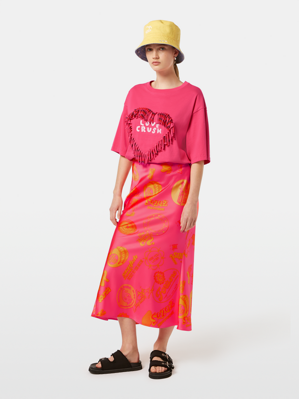 Scotch & Soda Fringed Heart T-Shirt