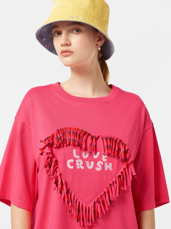 Scotch & Soda Fringed Heart T-Shirt
