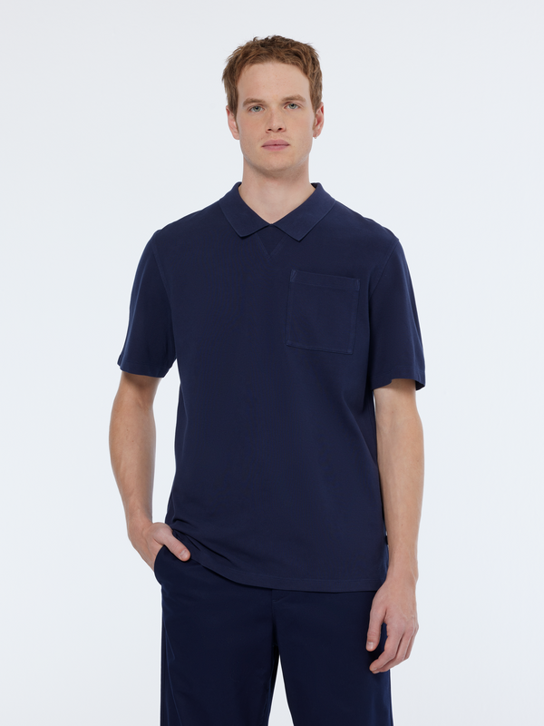 scotch & soda Garment dye pique chest pocket polo