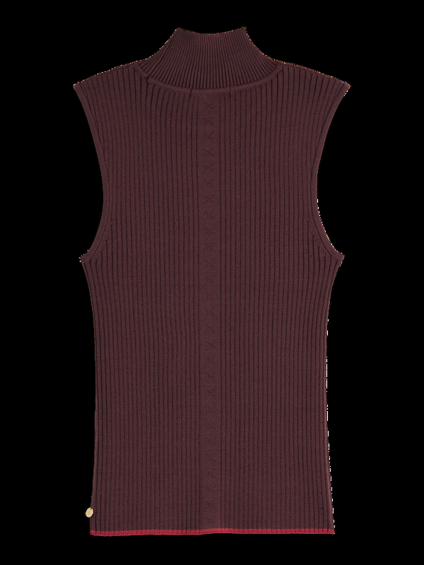 Scotch & Soda Geribde Gebreide Tanktop
