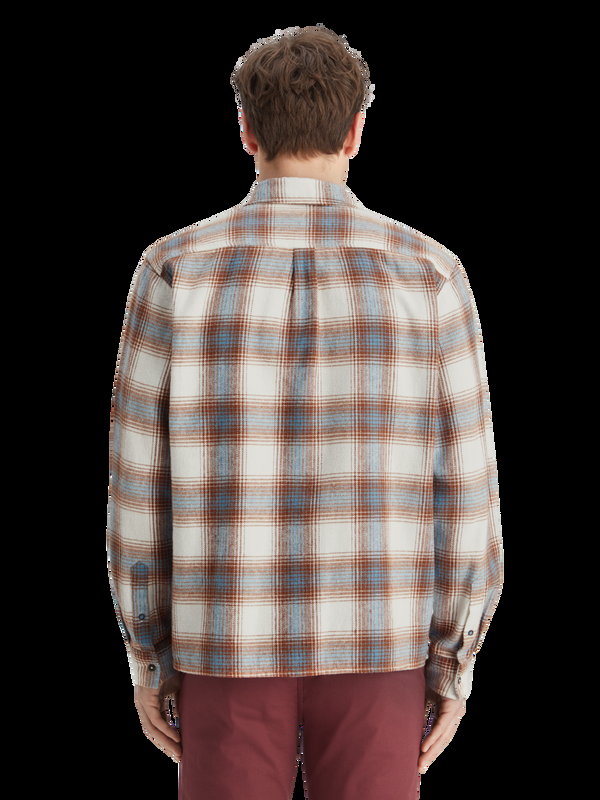 Scotch & Soda Geruit Overhemd Van Flanellen Garen