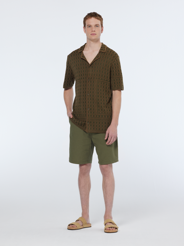 Scotch & Soda Jacquard Knitted Short Sleeve Shirt