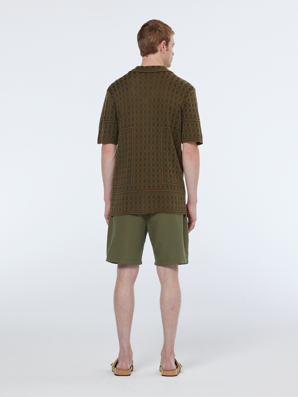Scotch & Soda Jacquard Knitted Short Sleeve Shirt