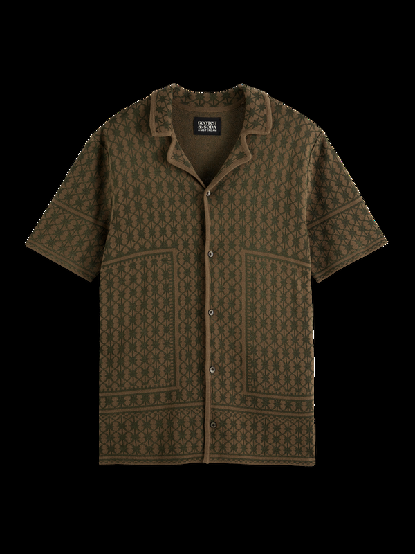 Scotch & Soda Jacquard Knitted Short Sleeve Shirt