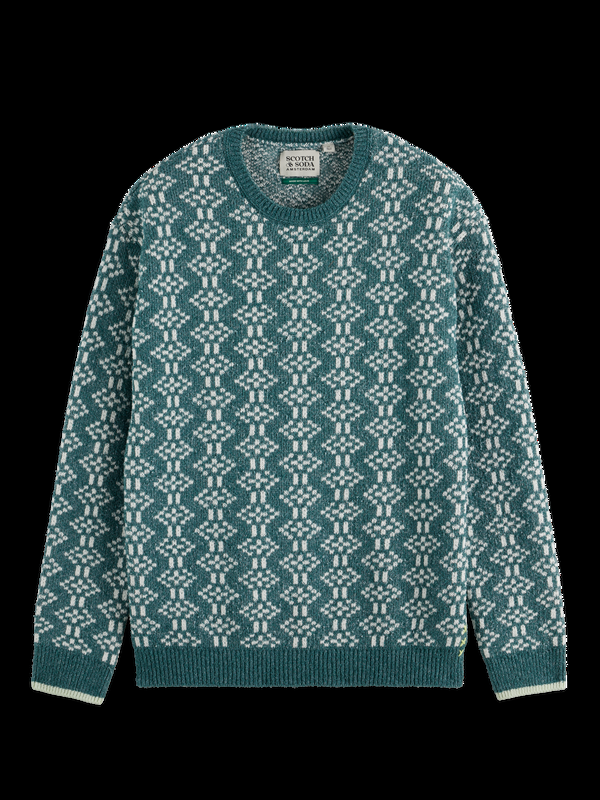 Scotch & Soda Jacquard Regular Fit Crewneck