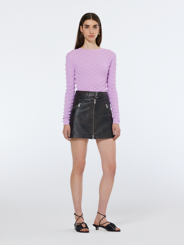 scotch & soda Leather mini skirt