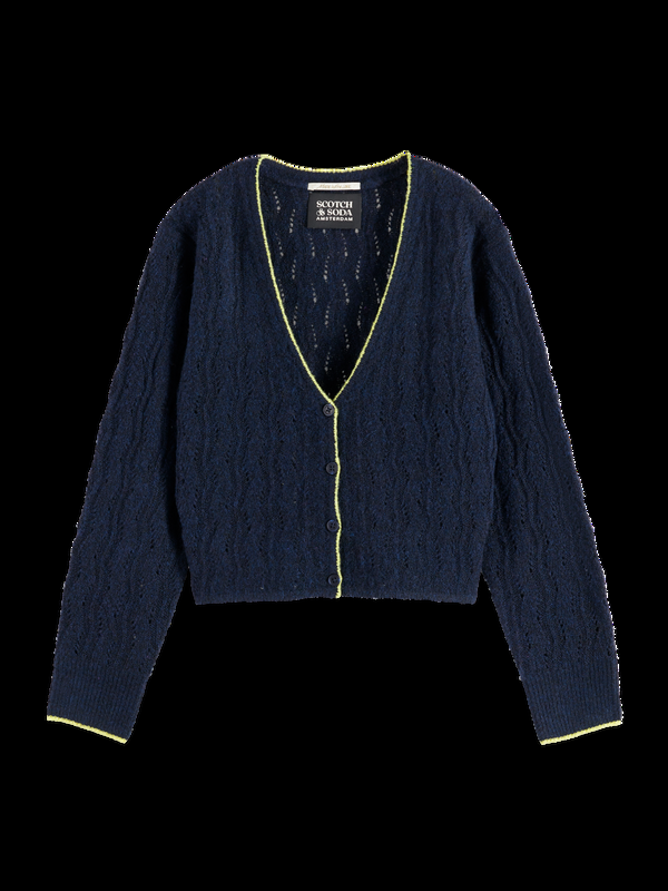 scotch & soda Lightweight ajour-knitted cardigan