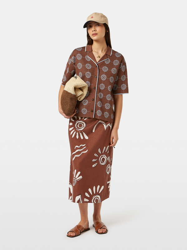 scotch & soda Linen blend skirt