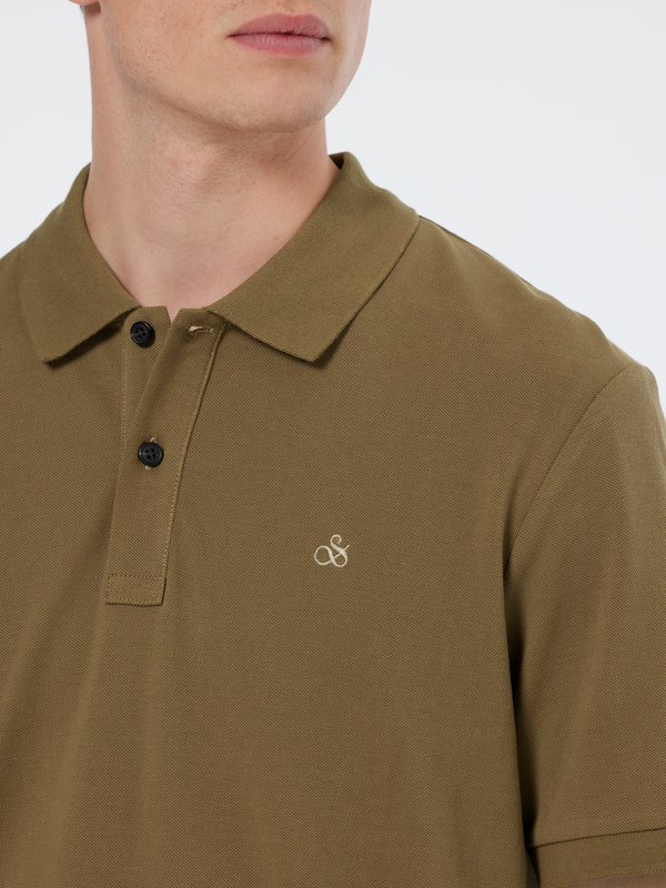 Scotch & Soda Logo Pique Polo