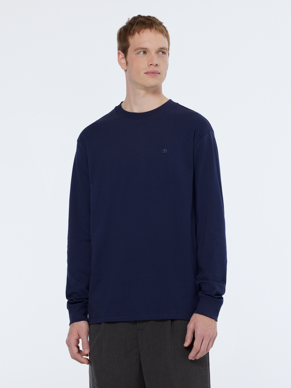 scotch & soda Logo regular fit long sleeve t-shirt