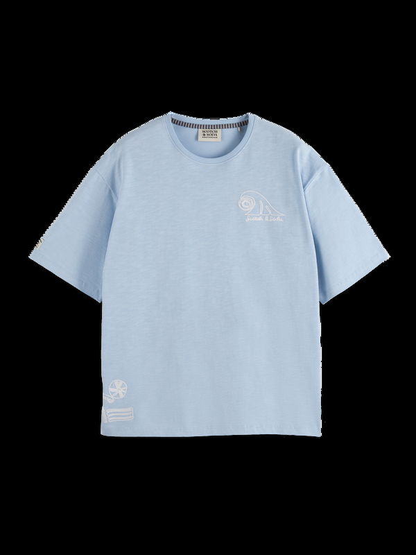 Scotch & Soda Loose Fit Embroidery T-shirt
