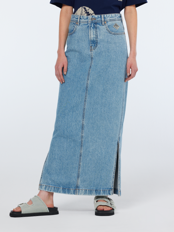 Scotch & Soda Low Rise Denim Maxi Skirt Lakehouse
