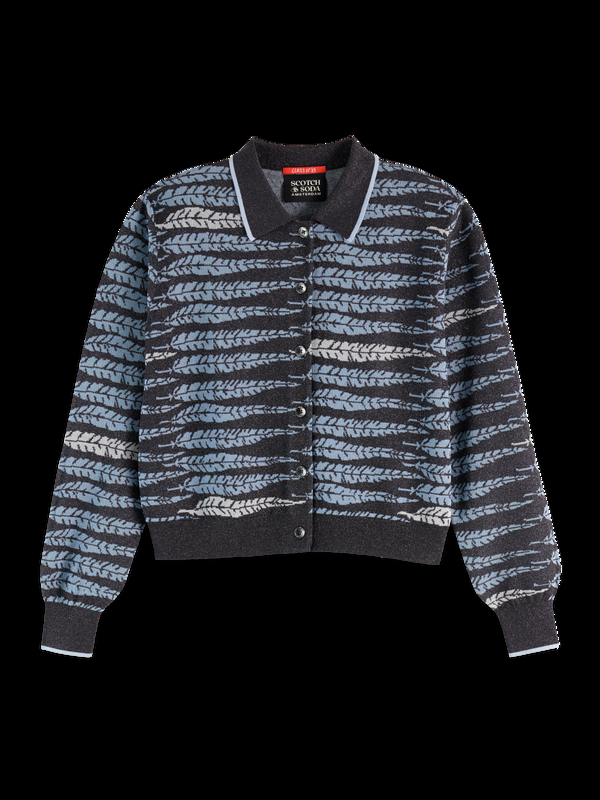 Scotch & Soda Lurex Jacquard Cardigan