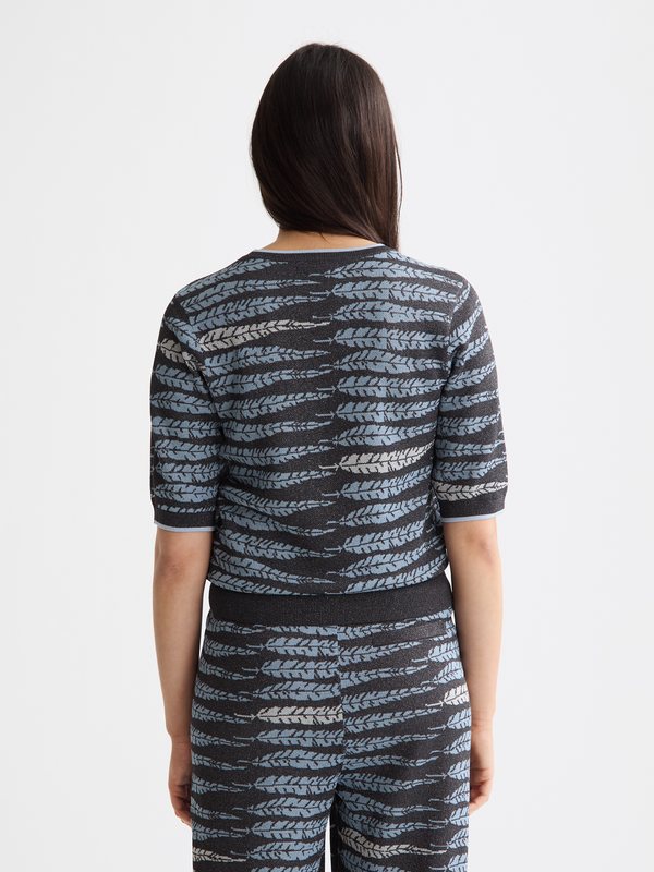 Scotch & Soda Lurex Jacquard Knitted Tee