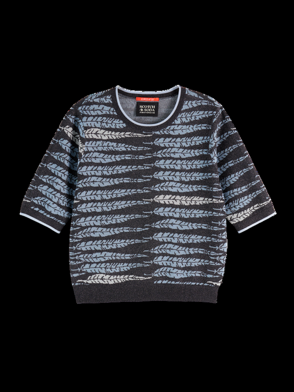 Scotch & Soda Lurex Jacquard Knitted Tee