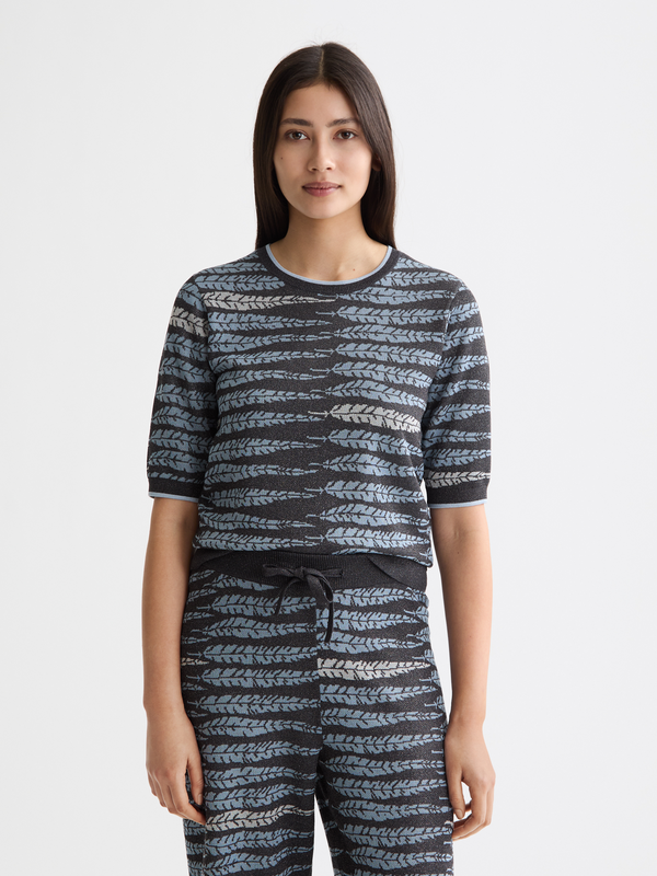 scotch & soda Lurex jacquard knitted tee