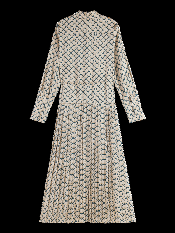 Scotch & Soda Maxi Printed Pleated Dress