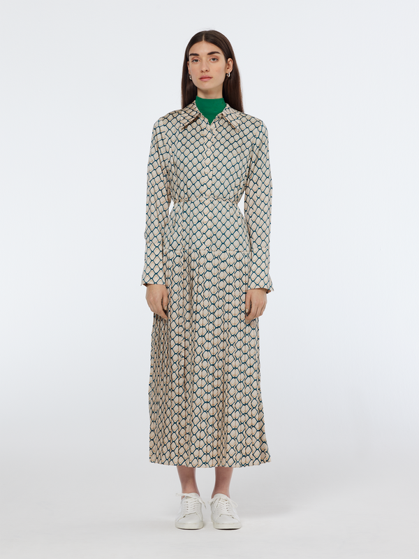 scotch & soda Maxi Printed Pleated Dress