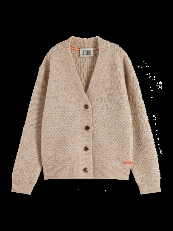 scotch & soda MELANGE BLOCKED CARDIGAN