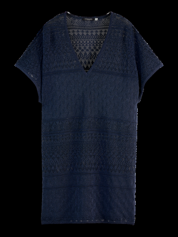 Scotch & Soda Metallic Pointelle Knitted Tunic