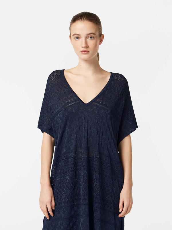 scotch & soda Metallic pointelle knitted tunic